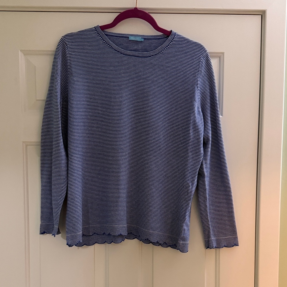 J. McLaughlin Striped Long Sleeve Top